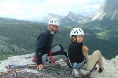 con Claudia in cima alle 5 Torri